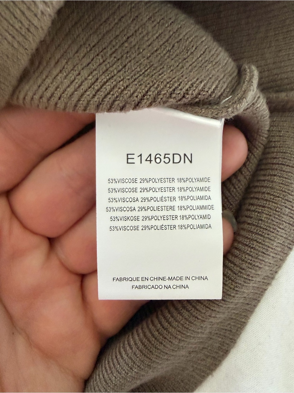 Molly Bracken Khaki Brown Minimalist Short Sleeve Knit Sweater Top Large NWT - Picture 8 of 15